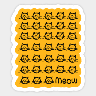 meow kitty cats Sticker